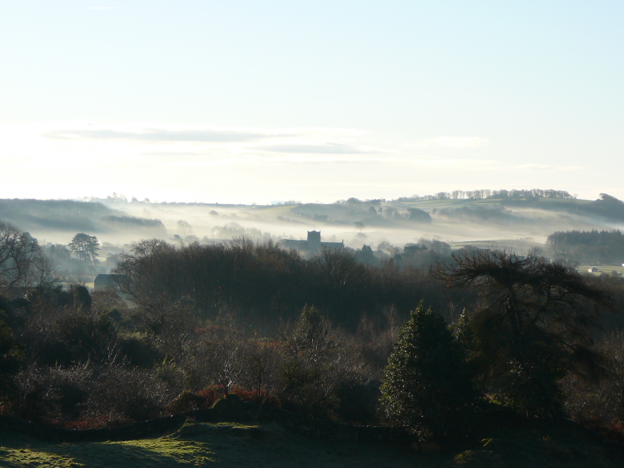 Cartmel Valley in morning mist